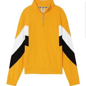 VS Pink half zip pullover jacket